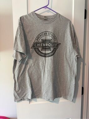 Gildan Gray Chevrolet Logo Short Sleeve Tee